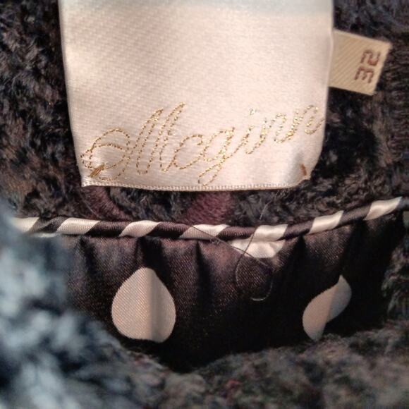 McGinn Knightsbridge Vintage Black Cropped Faux Fur Short Sleeve Jacket Coat - Picture 3 of 4